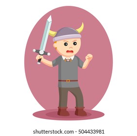 viking soldier wield sword 