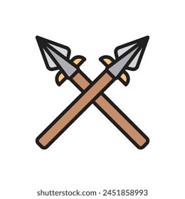 Ilustración vectorial de iconos de Viking Spears