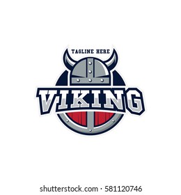 Viking sport logo design template