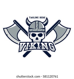 Viking sport logo design template
