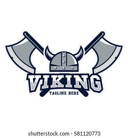 Viking sport logo design template