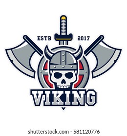 Viking sport logo design template