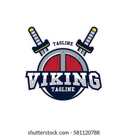 Viking sport logo design template