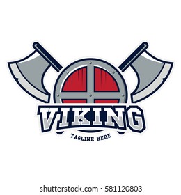 Viking sport logo design template