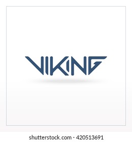 Viking - Style Logo isolated on white background