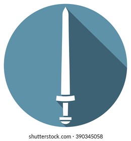 viking sword flat icon