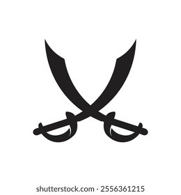 Viking Sword glyph flat vector, sword gaming icon