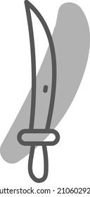 Espada viking, ilustración, vector sobre fondo blanco.