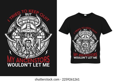 Viking T-Shirt Design | Customizable Print Ready Design File For Vikings Lover