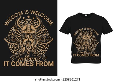 Viking T-Shirt Design | Customizable Print Ready Design File For Vikings Lover