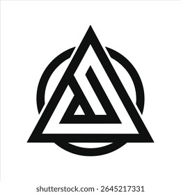Viking Valknut Hrungnir Heart Silhouette Design