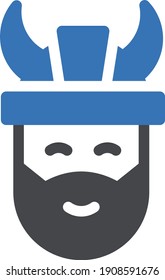viking vector glyph color icon