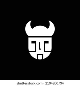 Viking vector Head. 
viking robots logo design template