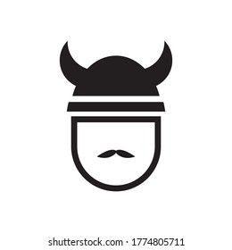 viking vector icon logo design