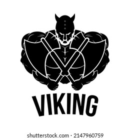Viking Vector Illustration, Massive Muscle Flex