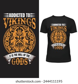 Viking vintage diseño de Vector personalizado para camiseta