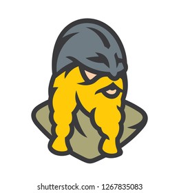 Viking warrior abstract sign