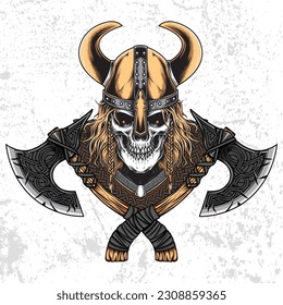 Viking warrior with Axe Vector art