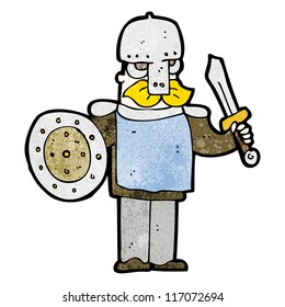 caricatura de guerrero vigiloso