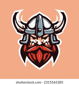 viking warrior esport mascot logo design