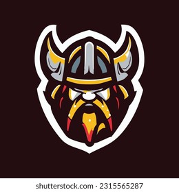 viking warrior esport mascot logo design