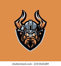 viking warrior esport mascot logo design