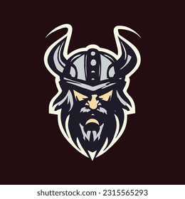 viking warrior esport mascot logo design