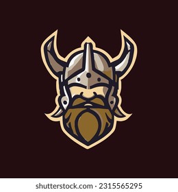 viking warrior esport mascot logo design