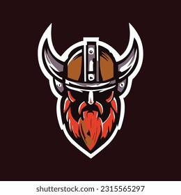 viking warrior esport mascot logo design