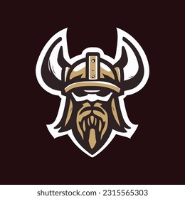 viking warrior esport mascot logo design