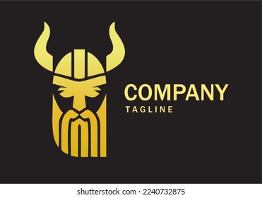 Viking warrior face and helmet, this logo is perfect for businesses with core values like authority, strength and conquest.