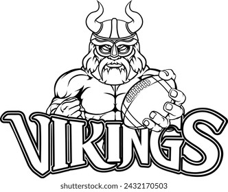 A Viking warrior gladiator American football sports mascot