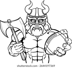 A Viking warrior gladiator American football sports mascot