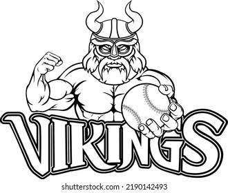 A Viking warrior gladiator baseball sports mascot