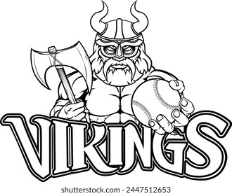 A Viking warrior gladiator baseball sports mascot