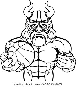 A Viking warrior gladiator basketball sports mascot