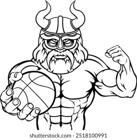 A Viking warrior gladiator basketball sports mascot