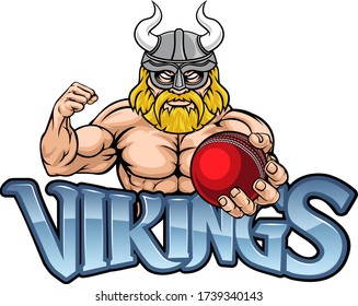 A Viking warrior gladiator cricket sports mascot