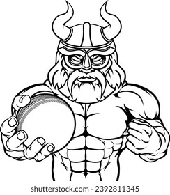 A Viking warrior gladiator cricket sports mascot