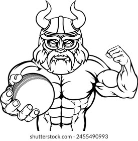 A Viking warrior gladiator cricket sports mascot