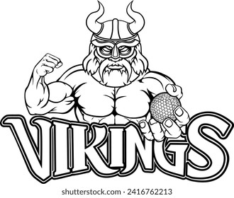 A Viking warrior gladiator golf sports mascot