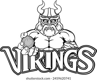 A Viking warrior gladiator golf sports mascot