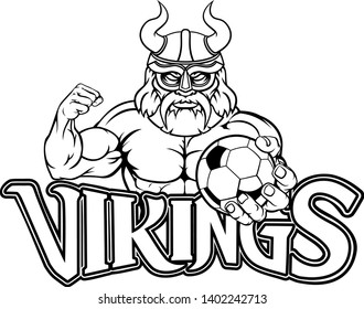 A Viking warrior gladiator soccer football sports mascot