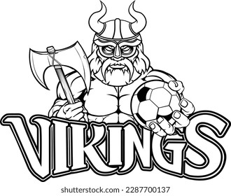 A Viking warrior gladiator soccer football sports mascot