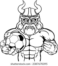 A Viking warrior gladiator soccer football sports mascot