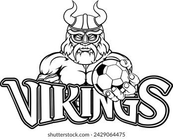 A Viking warrior gladiator soccer football sports mascot