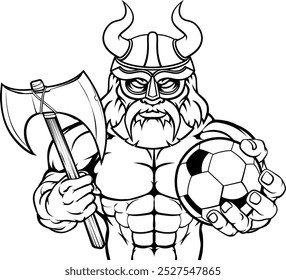 A Viking warrior gladiator soccer football sports mascot