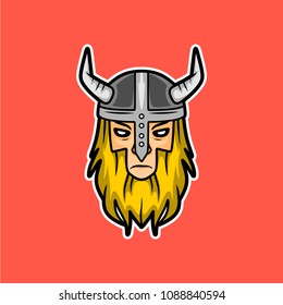 viking warrior head mascot