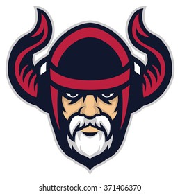 Viking warrior head mascot