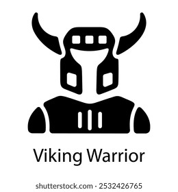 Viking warrior icon in filled style 